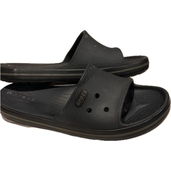 Crocs Men’s Crocband III Black Slide Sandals Size 12 - Picture 1 of 10